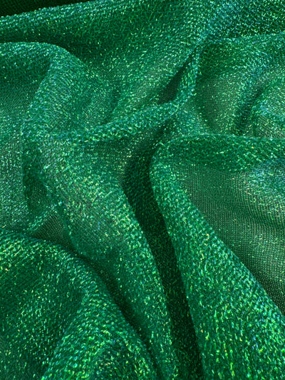 Lurex Stretch Knit - Green - 155cm
