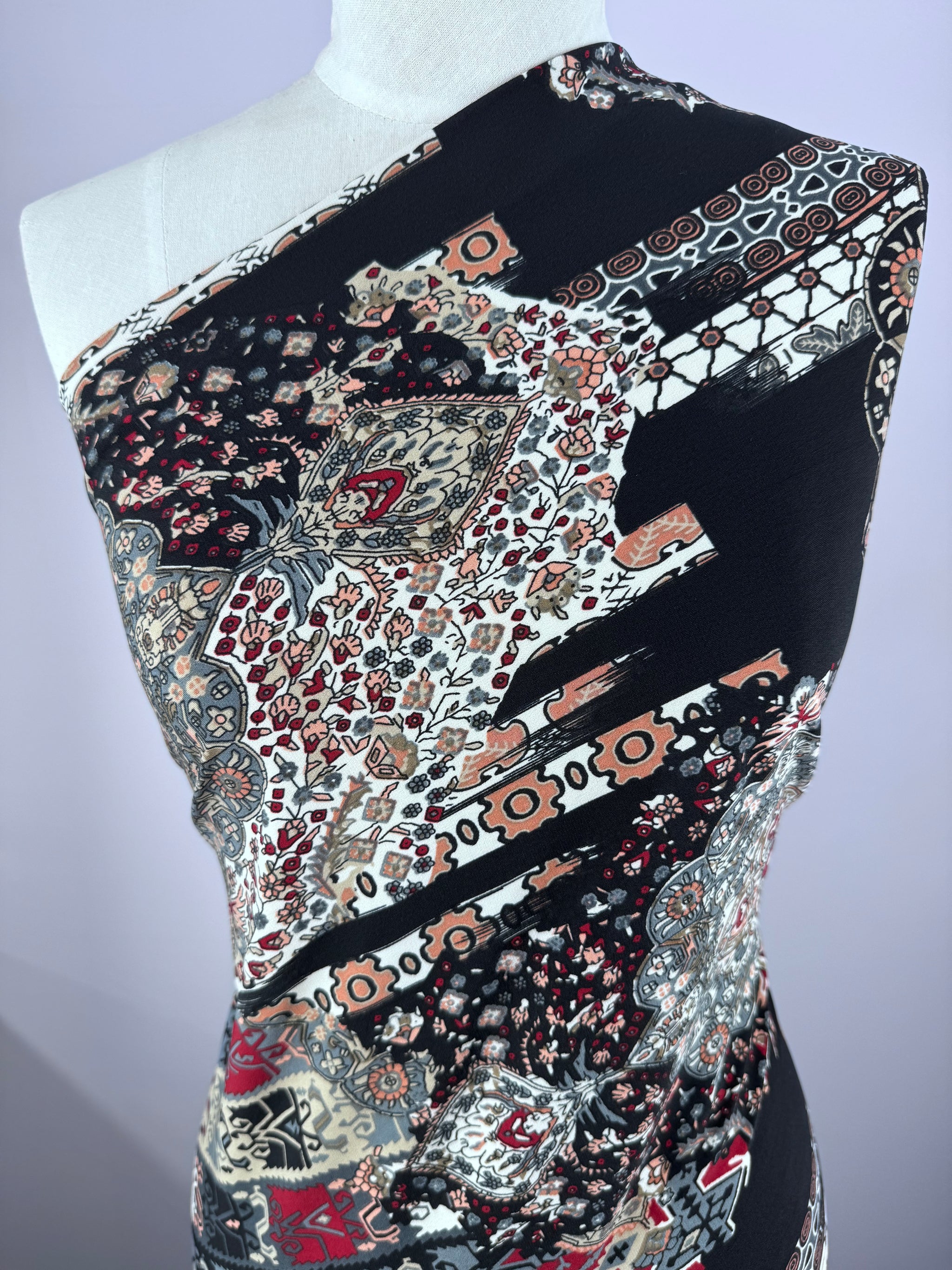 Designer Printed Lycra - Tribal Echo - 148cm
