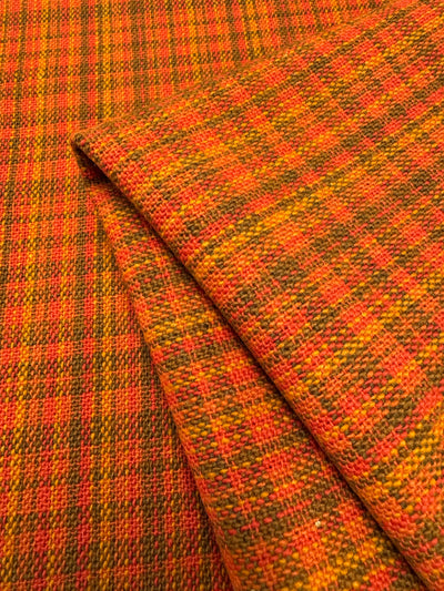 Sunset Check wool coating fabric