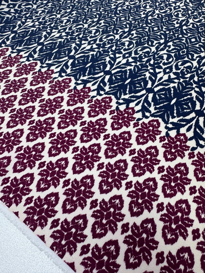 Border Print Viscose -  Indigo Heritage - 140cm