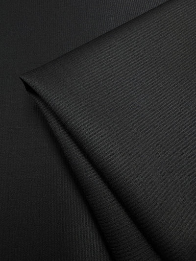 Pure Wool Ottoman Faille - Black - 160cm