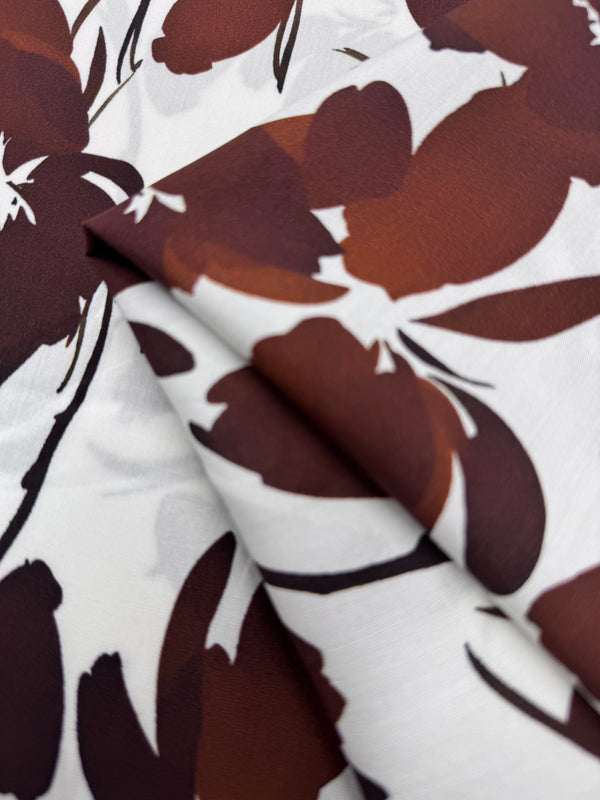 Designer Rayon - Cocoa Bloom - 145cm