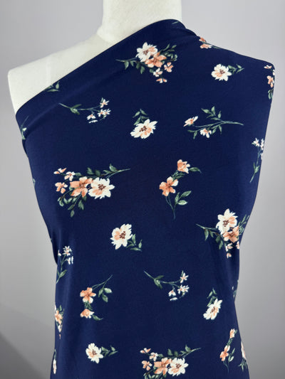 Printed Lycra - Midnight Blossom - 145cm