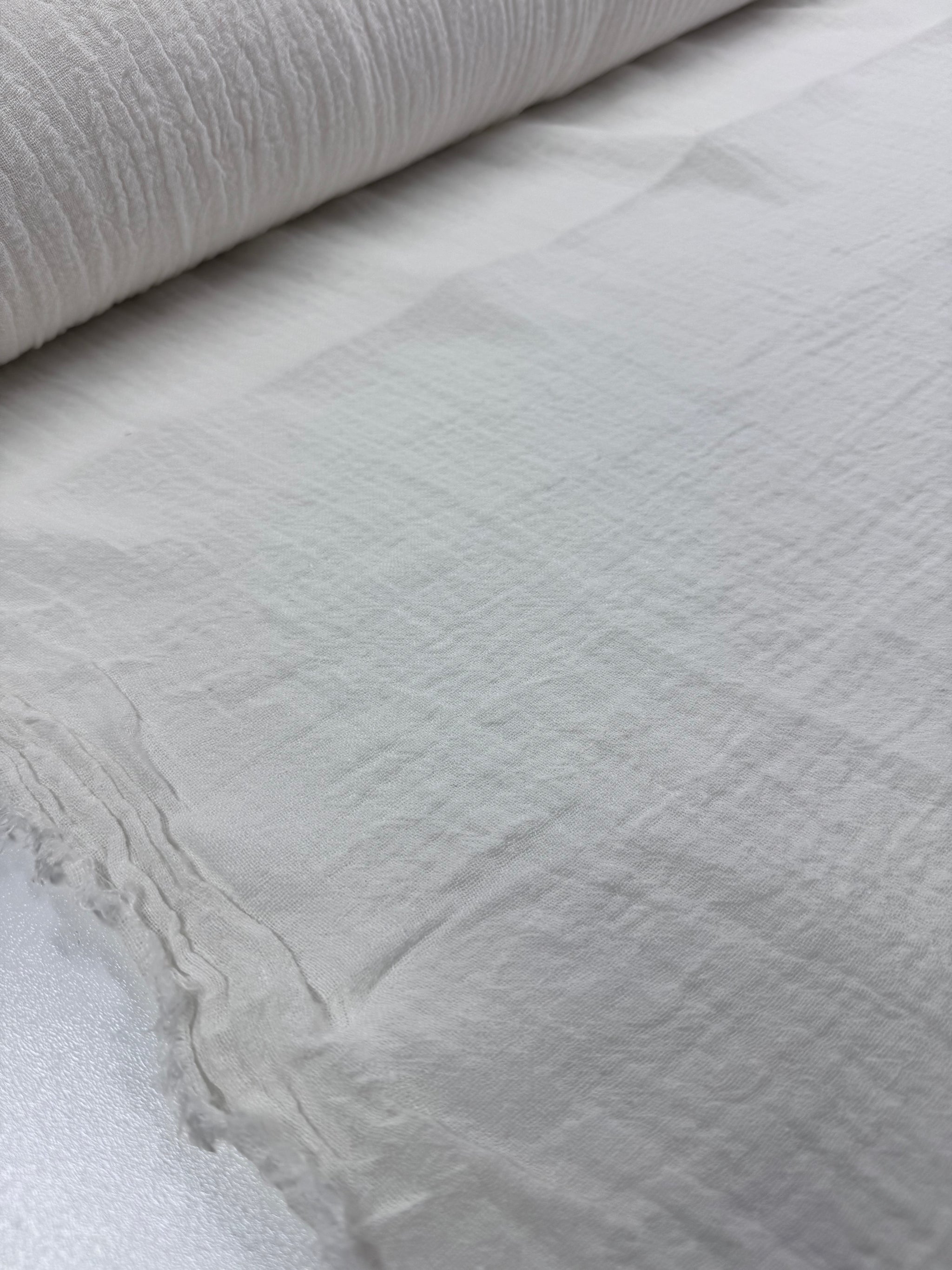 100% Pure Linen Muslin - Ivory - 140cm