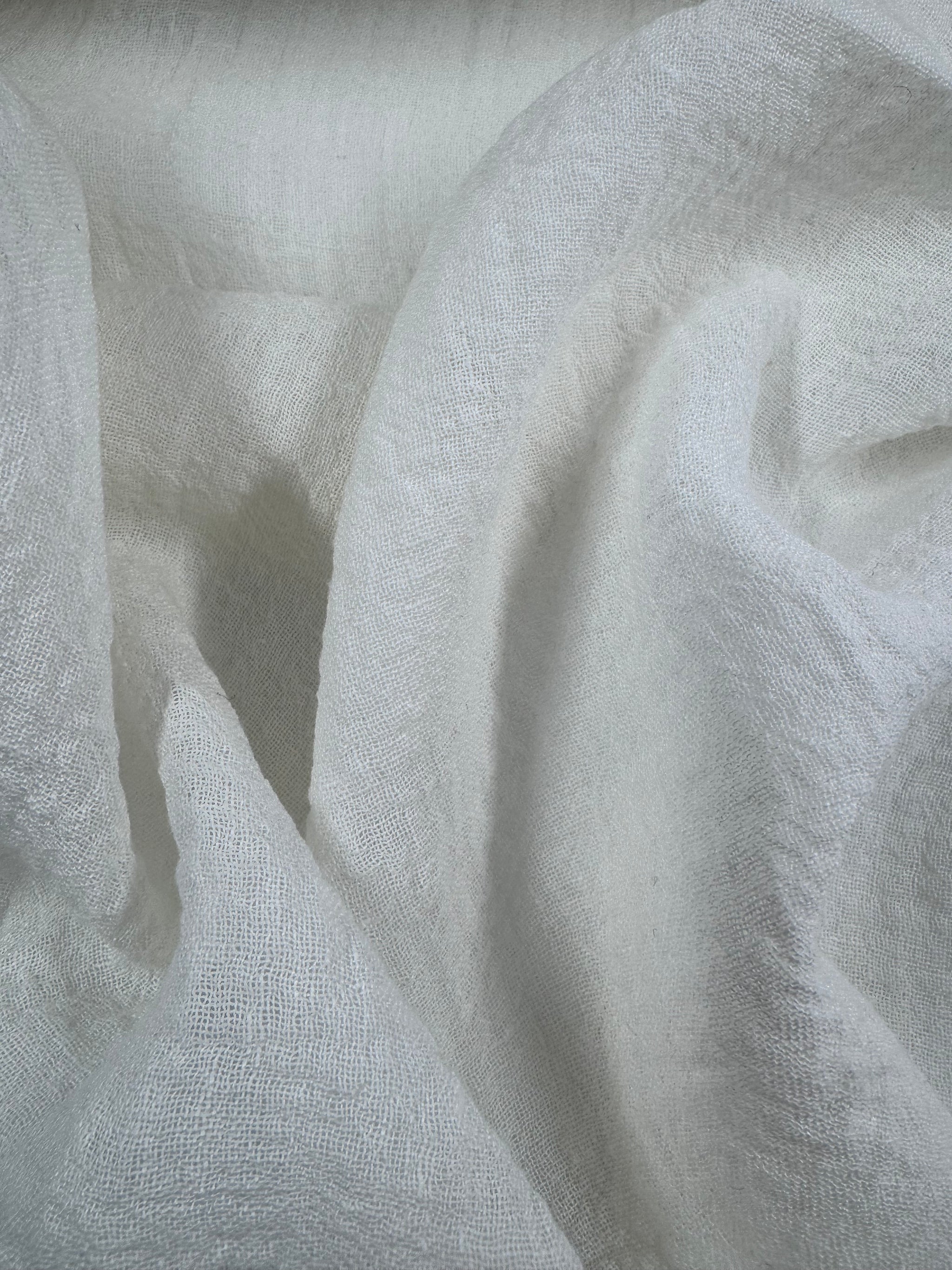 100% Pure Linen Muslin - Ivory - 140cm