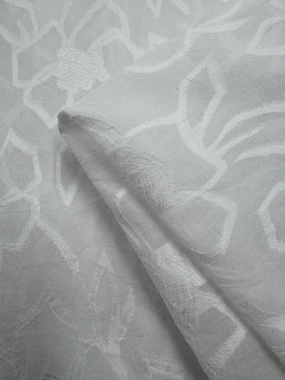 Frost Camellia designer cotton floral fabric