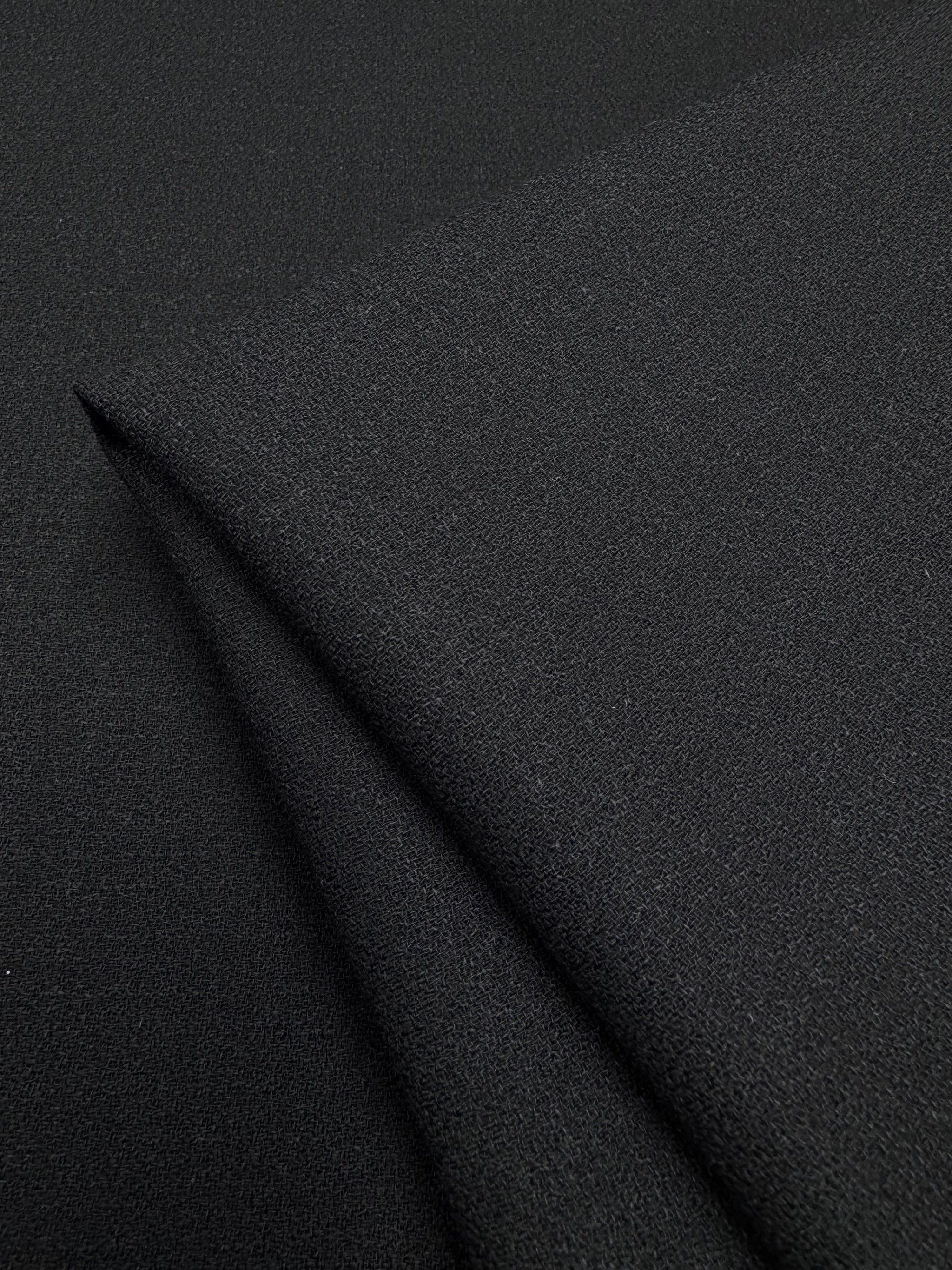 Wool Suiting Crepe - Black - 154cm