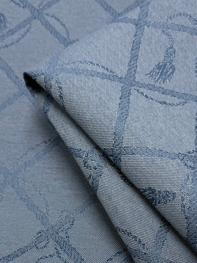 Upholstery Blockout - Blue Trellis - 142cm