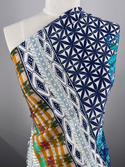 Viscose Knit - Geo Ikat - 140cm