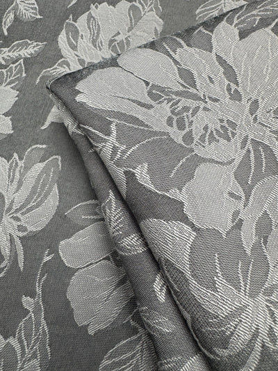 Cotton Jacquard - Silver Bloom - 140cm