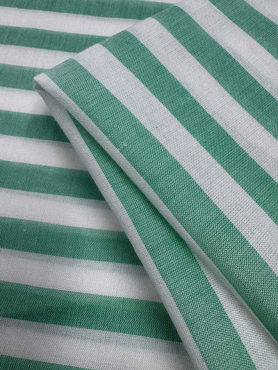 Cotton Voile - Absinthe Green & White - 145cm