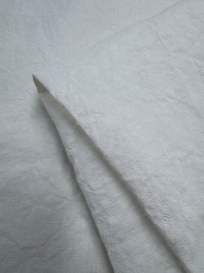 100% Pure Linen Slub - Ivory - 155Cm