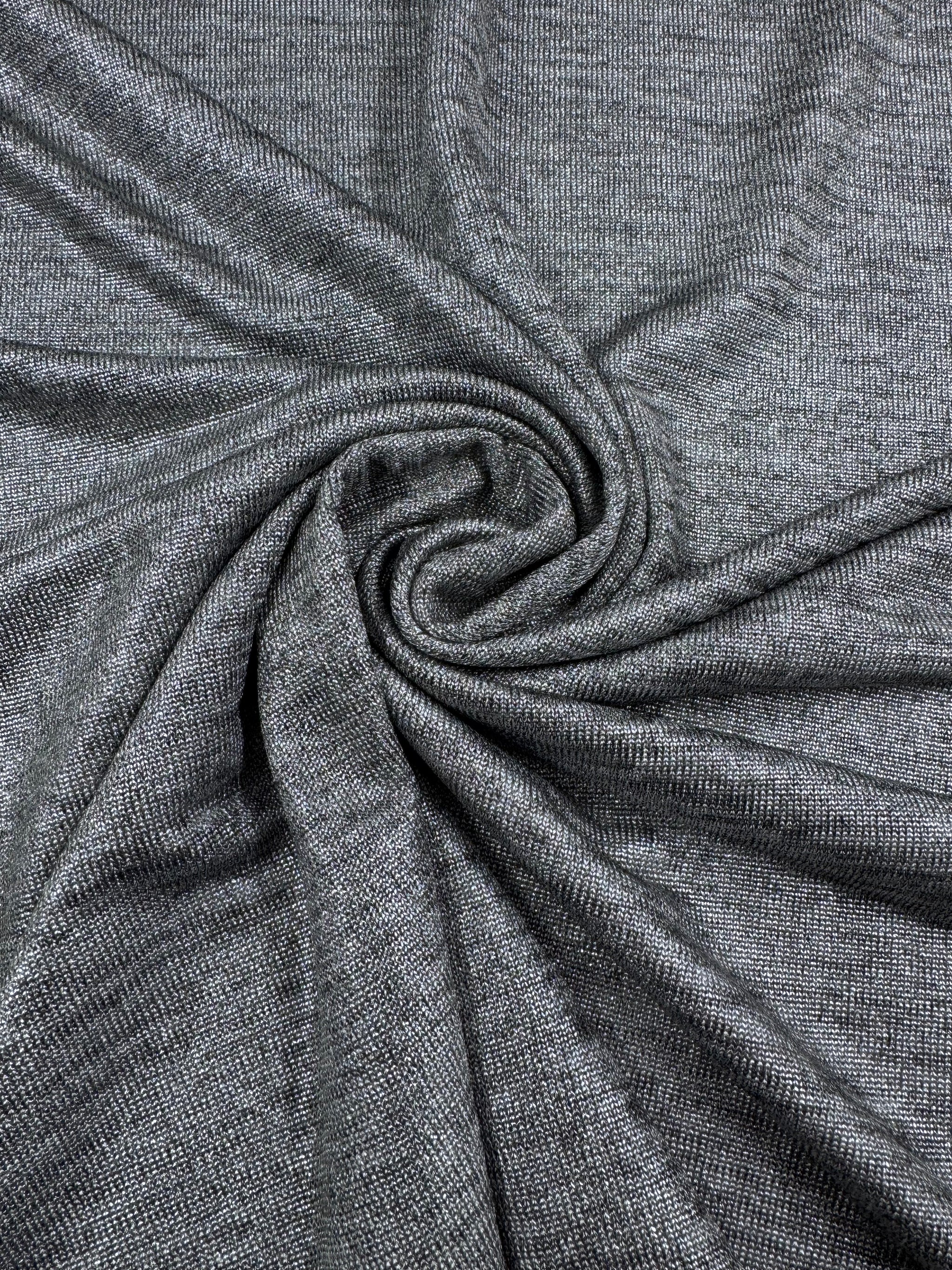 Metallic Knit Jersey - Grey - 145cm