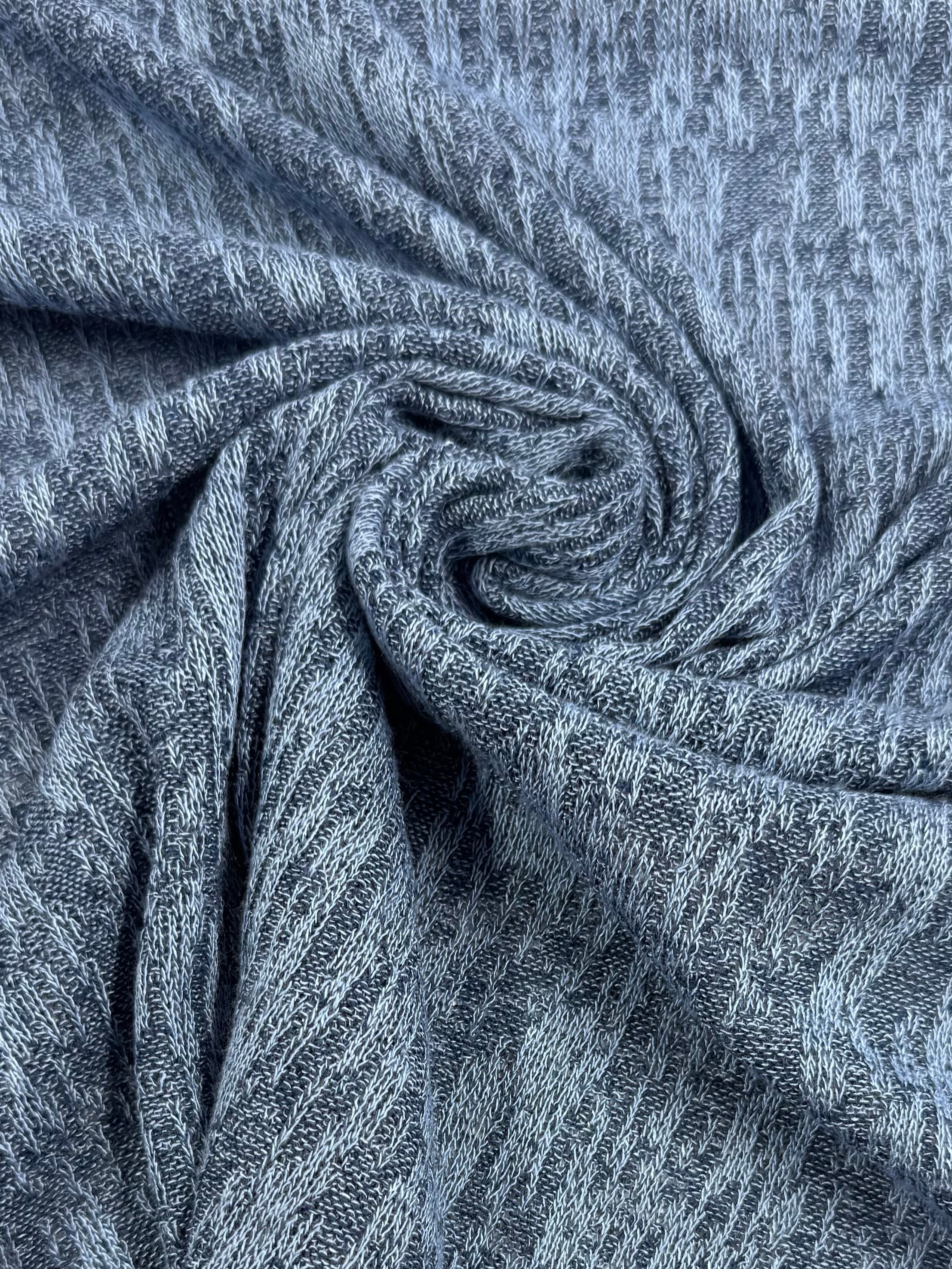 Textured Knit - Dusk Blue - 140cm