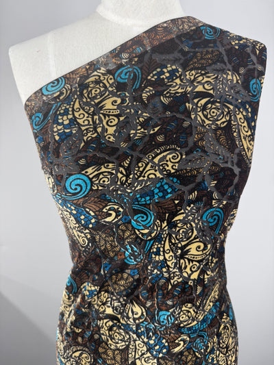 Stretch Velour - Golden Baroque - 150cm