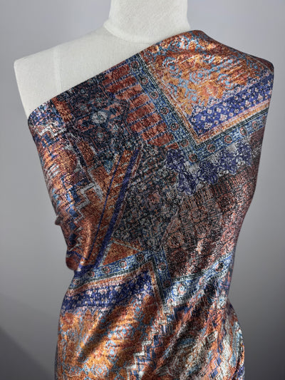 Metallic Knit Jersey - Aztec Copper - 140cm