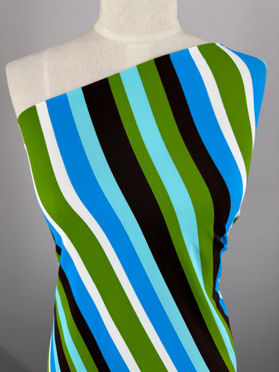 Printed Nylon Lycra - Stripey Lanes - 147cm