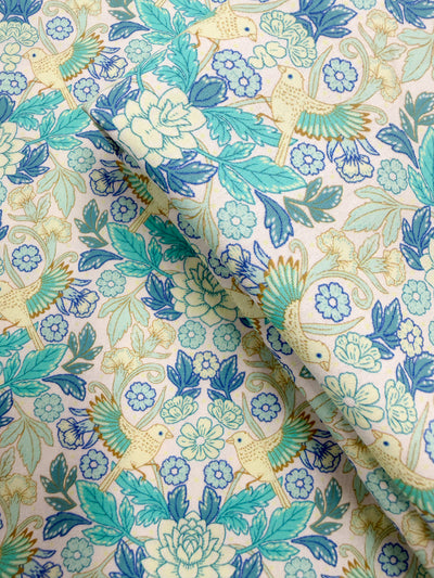 Printed Cotton - Teal Meadow - 150cm