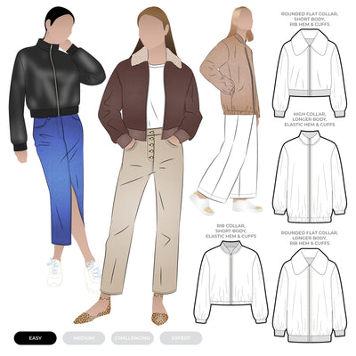 Pattern - Style Arc - Sid Bomber Jacket Multi Size