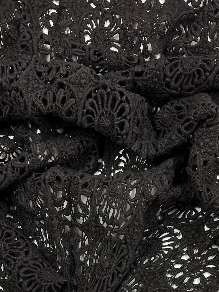 Anglaise Lace - Black Sun - 110cm - Super Cheap Fabrics