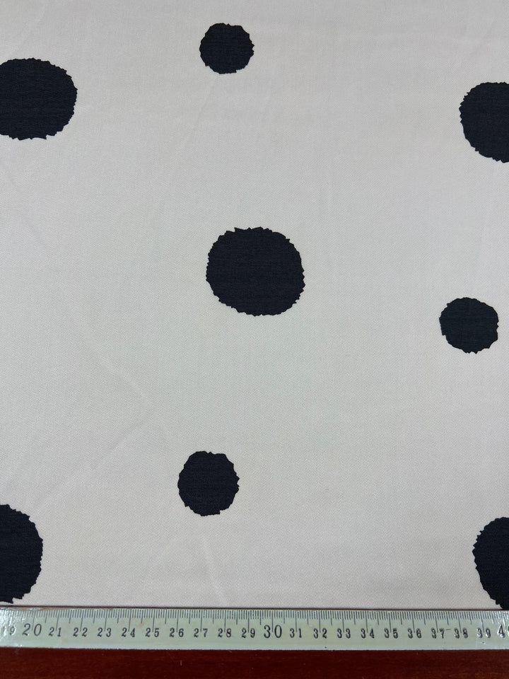 Silky Satin - Arctic Polka - 150cm - Super Cheap Fabrics