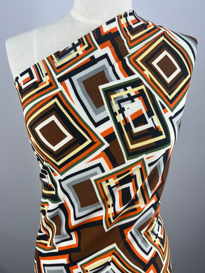 Printed Crepe - Geo Repeat - 150cm