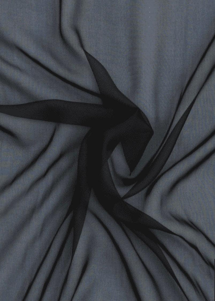 Hi-Multi Chiffon - Black - 150cm - Super Cheap Fabrics